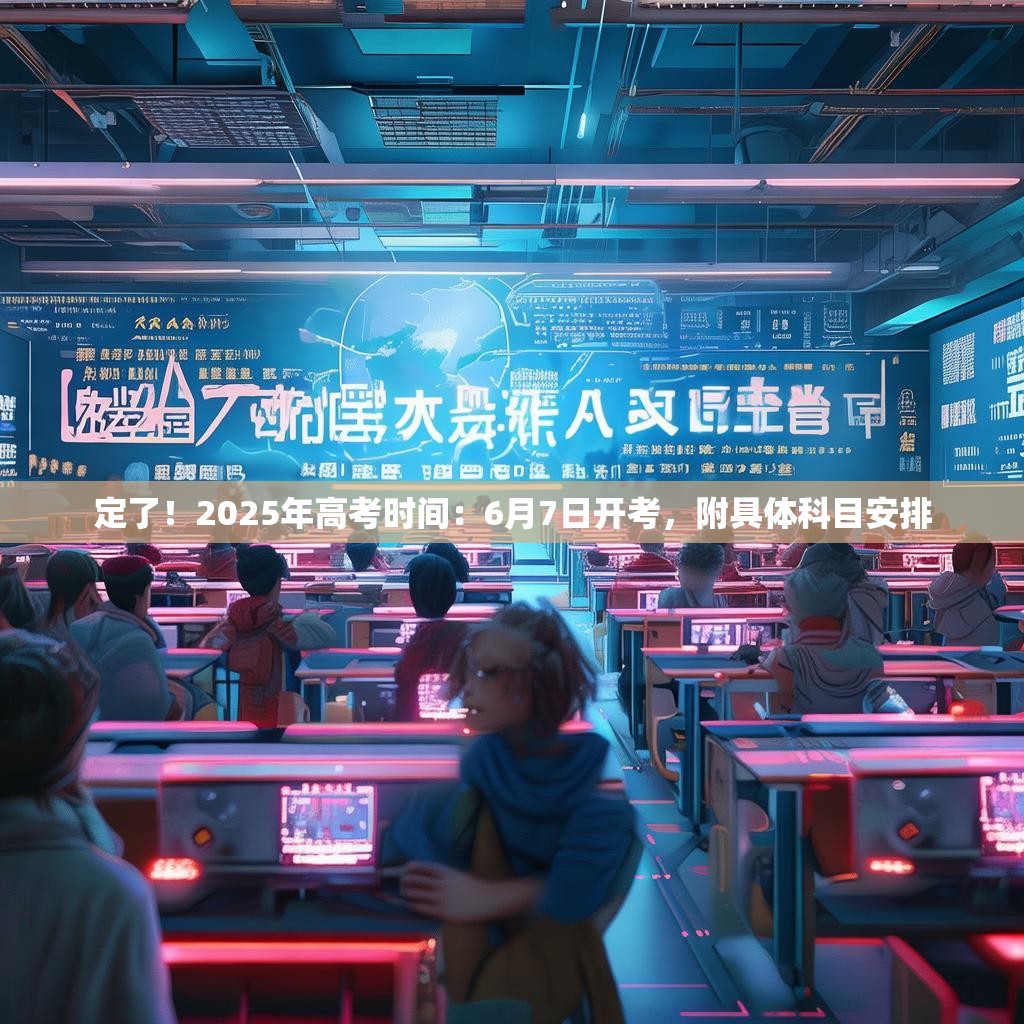 定了！2025年高考時間：6月7日開考，附具體科目安排