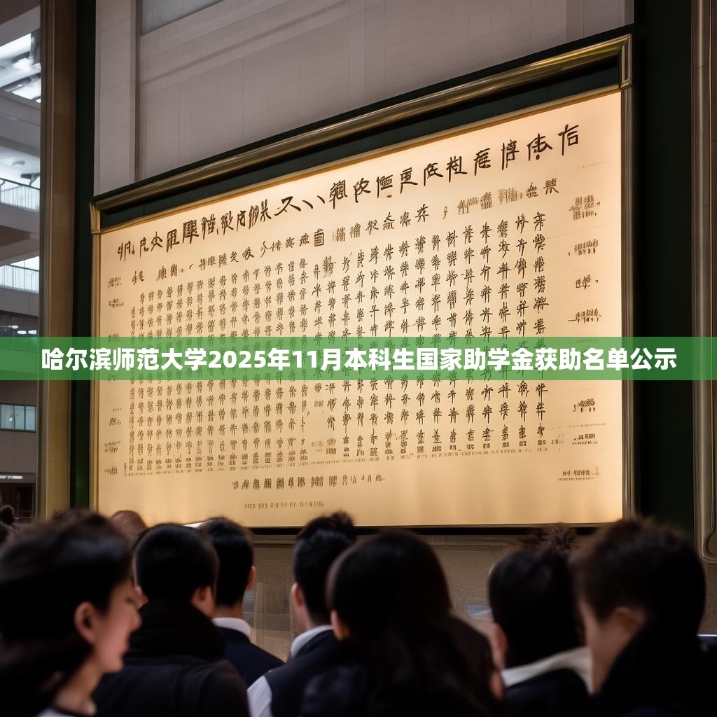 哈爾濱師范大學(xué)2025年11月本科生國(guó)家助學(xué)金獲助名單公示