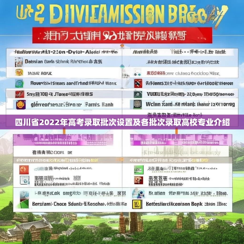 四川省2022年高考錄取批次設(shè)置及各批次錄取高校專業(yè)介紹