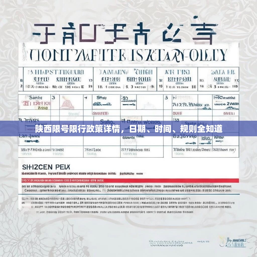 陜西限號限行政策詳情，日期、時間、規(guī)則全知道