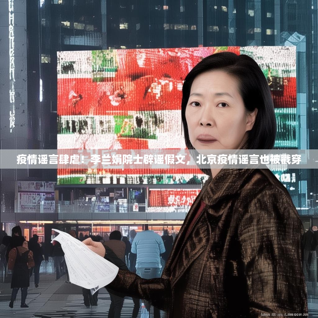 疫情謠言肆虐！李蘭娟院士辟謠假文，北京疫情謠言也被戳穿