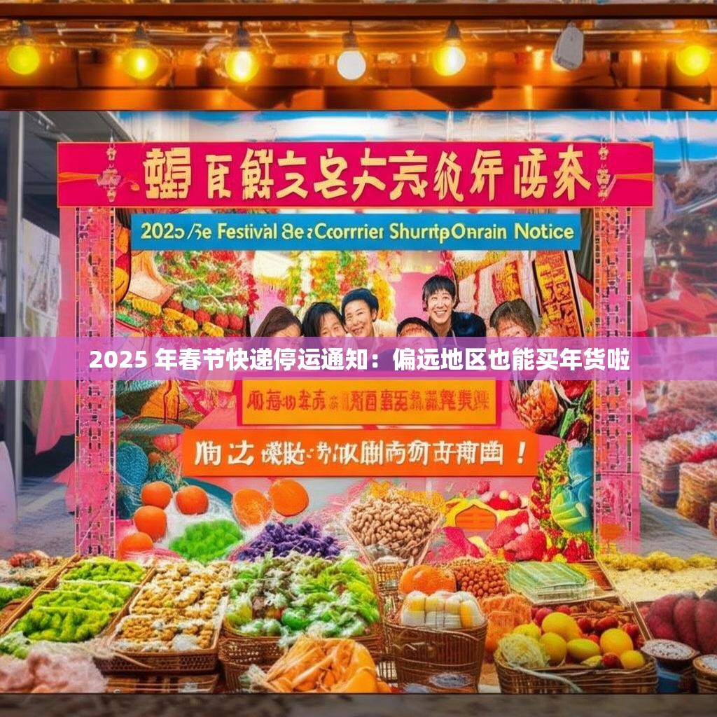 2025 年春節(jié)快遞停運通知：偏遠地區(qū)也能買年貨啦