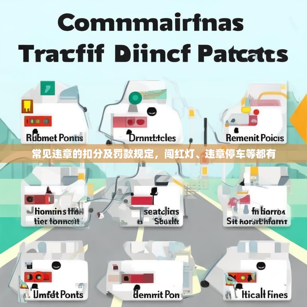 常見違章的扣分及罰款規(guī)定，闖紅燈、違章停車等都有