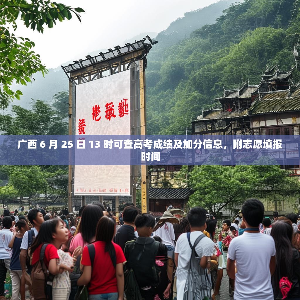 廣西 6 月 25 日 13 時可查高考成績及加分信息，附志愿填報時間
