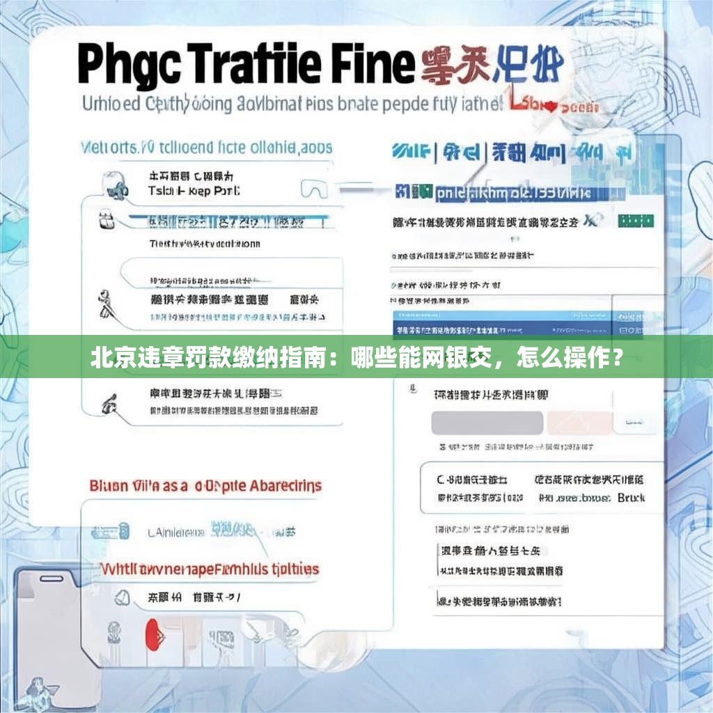 北京違章罰款繳納指南：哪些能網(wǎng)銀交，怎么操作？