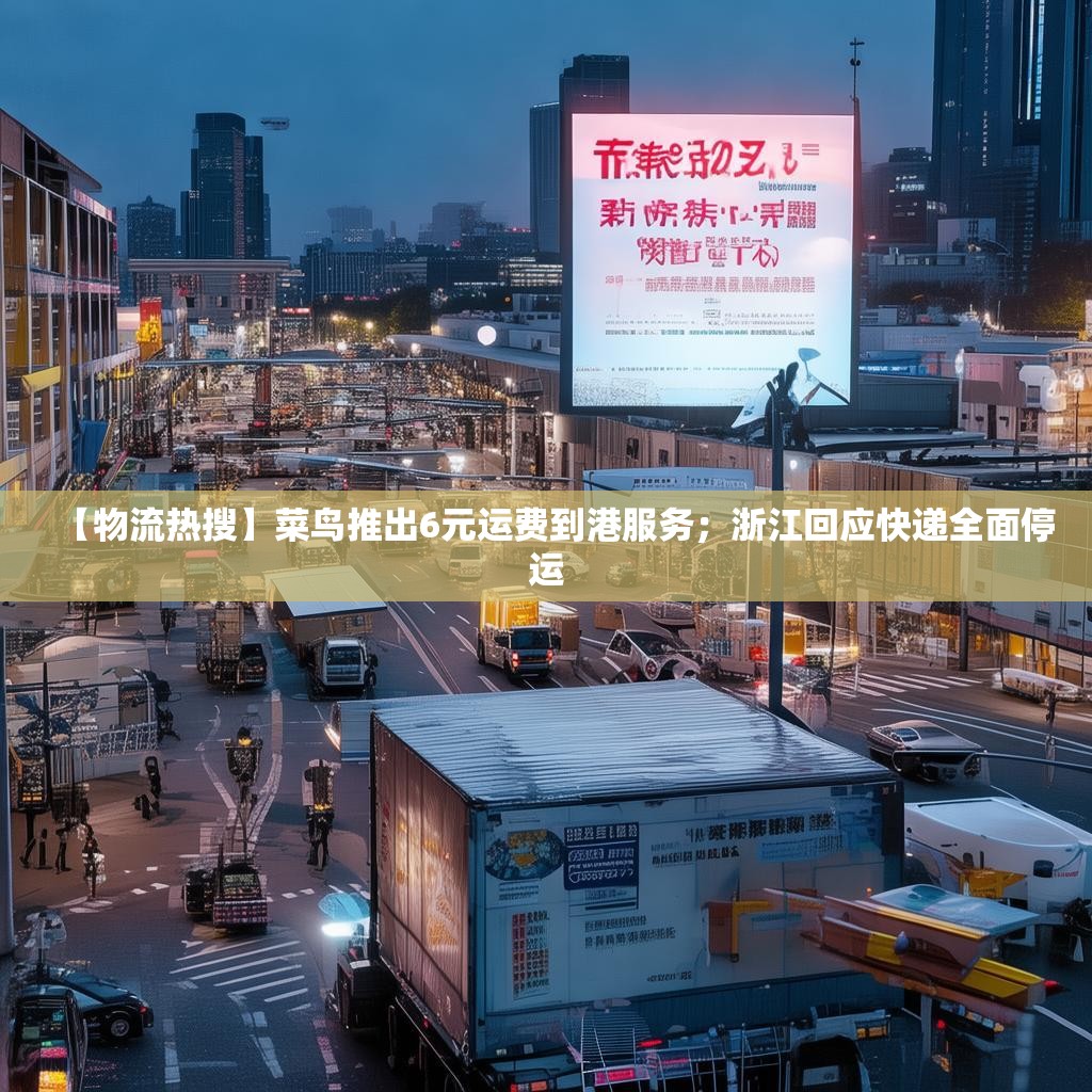 【物流熱搜】菜鳥推出6元運費到港服務；浙江回應快遞全面停運