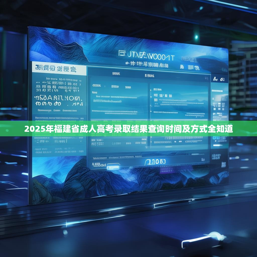 2025年福建省成人高考錄取結(jié)果查詢時間及方式全知道