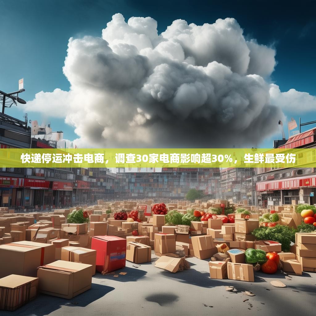 快遞停運(yùn)沖擊電商，調(diào)查30家電商影響超30%，生鮮最受傷