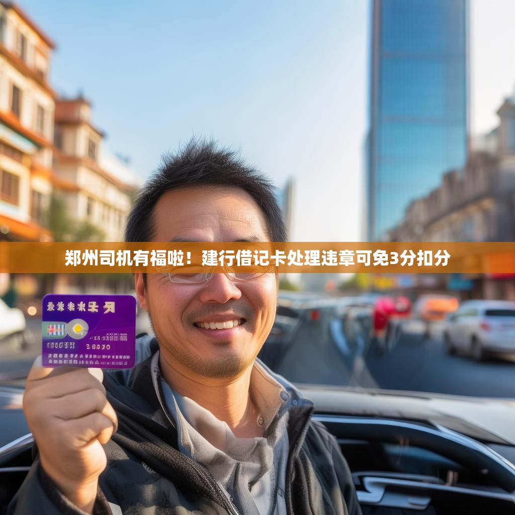 鄭州司機(jī)有福啦！建行借記卡處理違章可免3分扣分