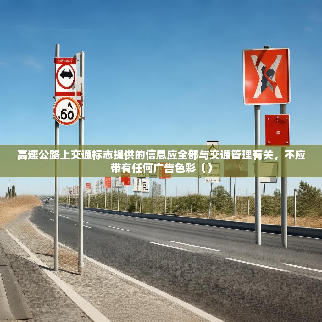 高速公路上交通標志提供的信息應全部與交通管理有關，不應帶有任何廣告色彩（）