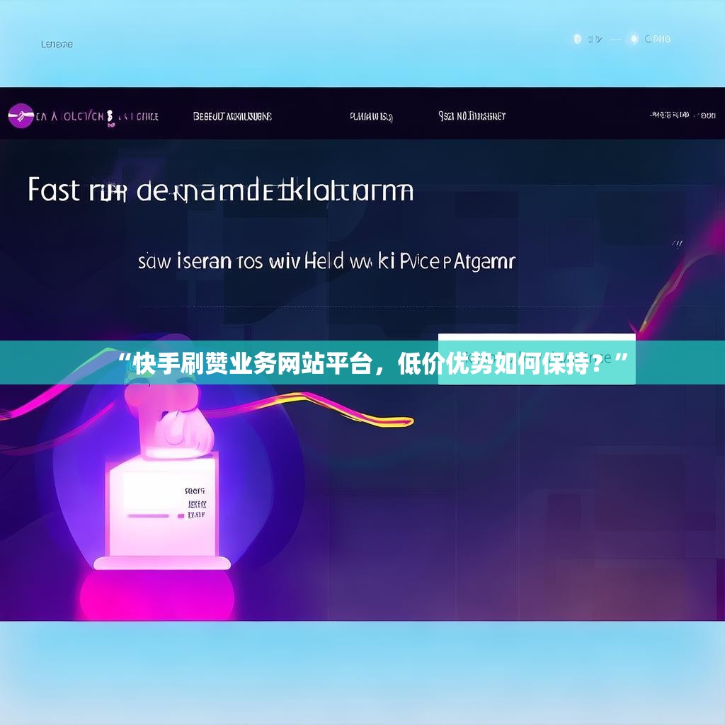 “快手刷贊業(yè)務網(wǎng)站平臺，低價優(yōu)勢如何保持？”