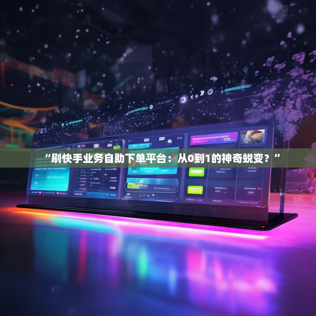 “刷快手業(yè)務自助下單平臺：從0到1的神奇蛻變？”