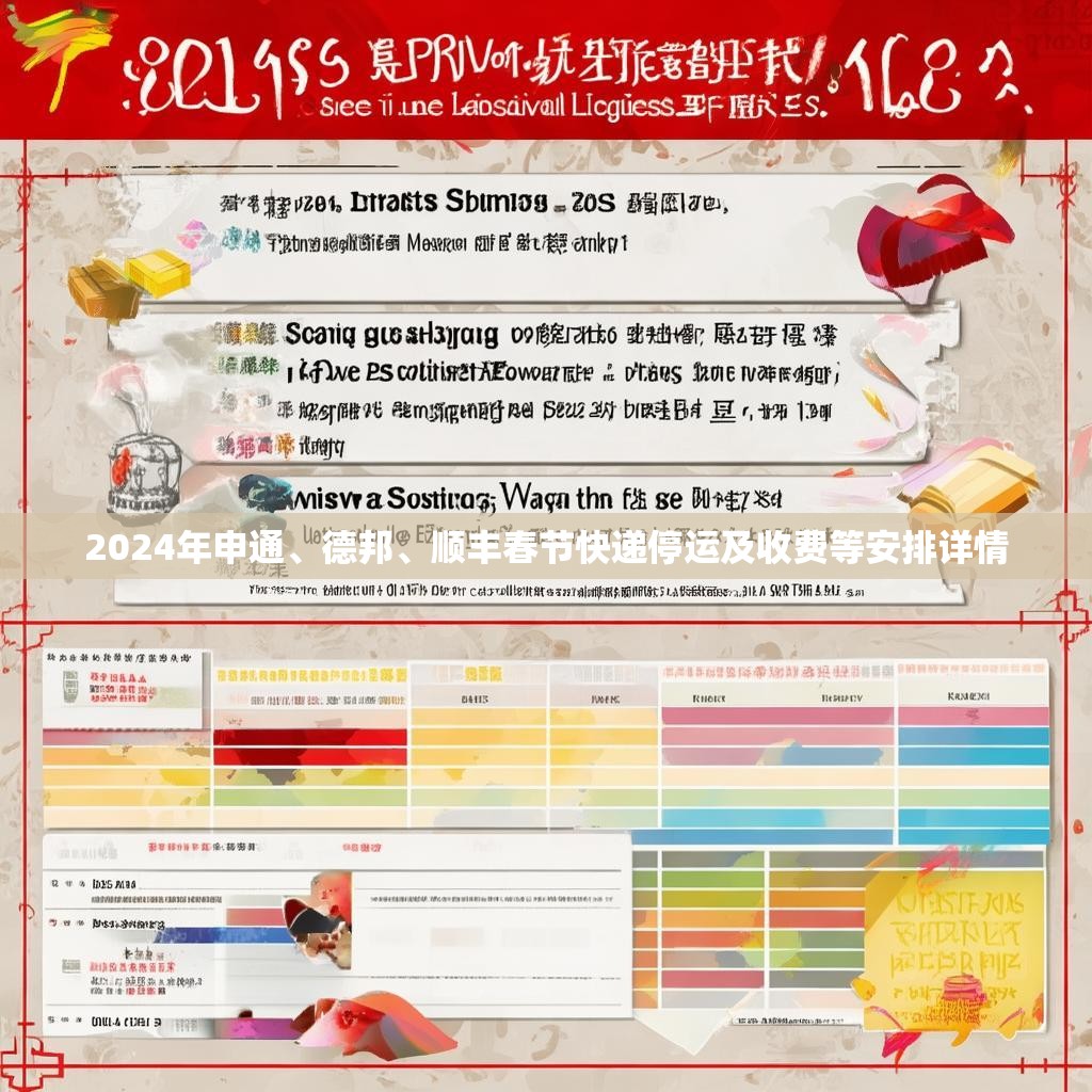 2024年申通、德邦、順豐春節(jié)快遞停運(yùn)及收費(fèi)等安排詳情