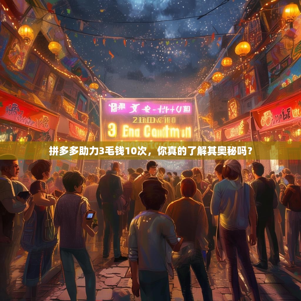 拼多多助力3毛錢10次，你真的了解其奧秘嗎？