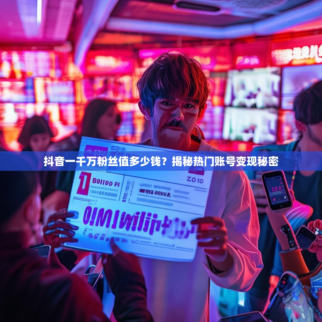抖音一千萬粉絲值多少錢？揭秘?zé)衢T賬號(hào)變現(xiàn)秘密