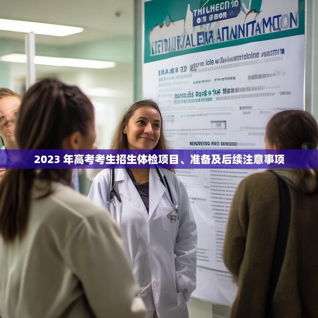 2023 年高考考生招生體檢項目、準備及后續(xù)注意事項