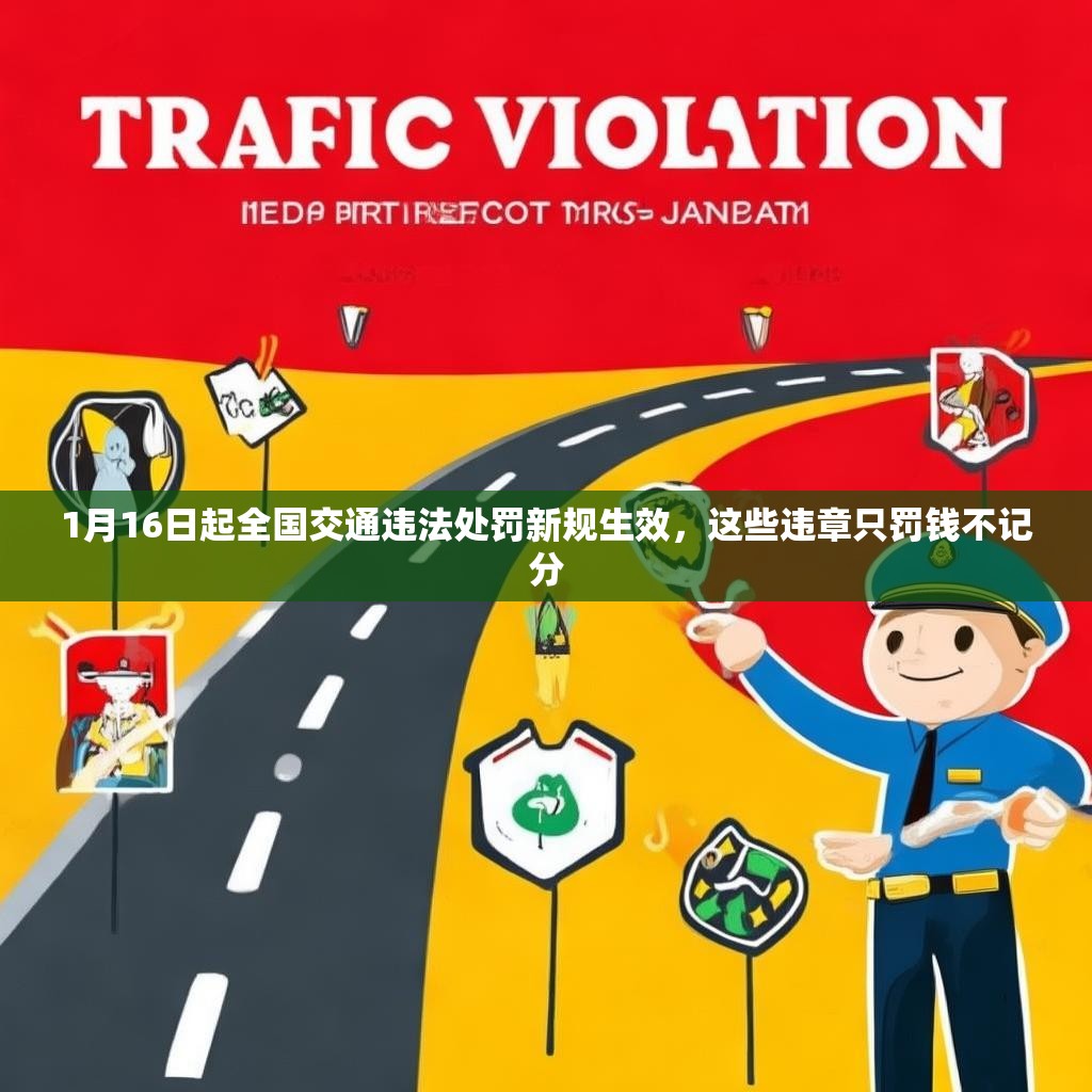 1月16日起全國交通違法處罰新規(guī)生效，這些違章只罰錢不記分
