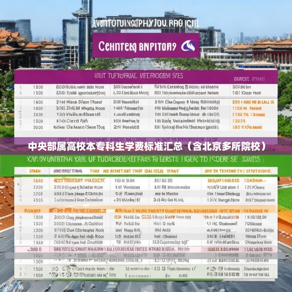 中央部屬高校本?？粕鷮W(xué)費(fèi)標(biāo)準(zhǔn)匯總（含北京多所院校）