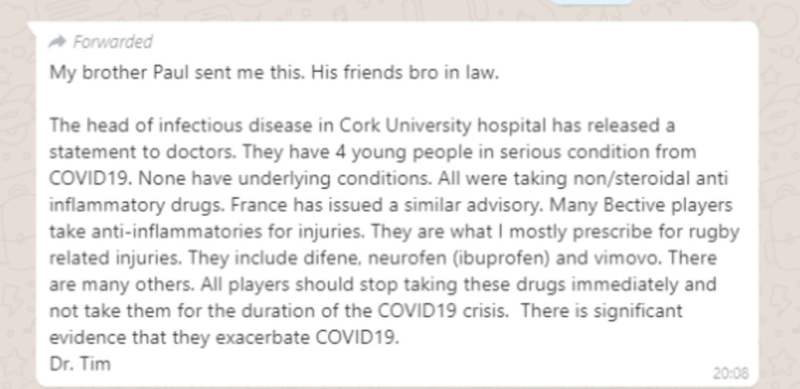 新冠疫情下布洛芬致病情惡化謠言流傳，世衛(wèi)組織辟謠